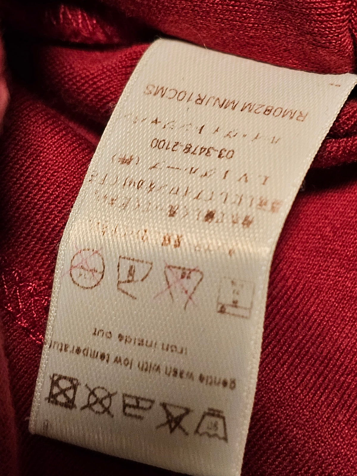LOUIS VUITTON ダミエポケット Tシャツ ワインレッド｜M — image 4