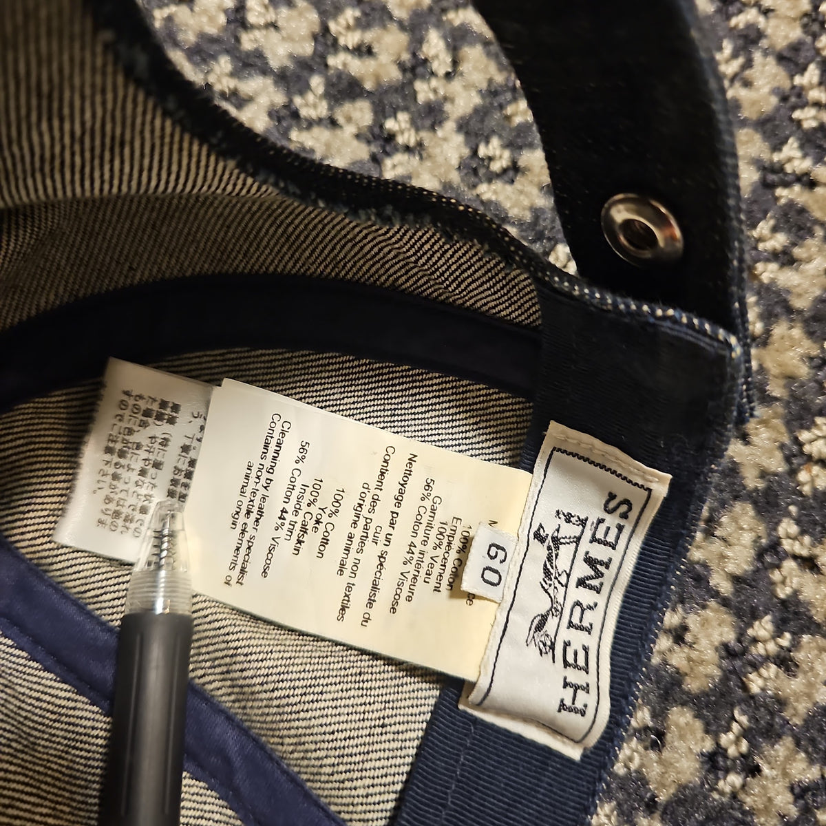 HERMÈS デニム キャップ｜60 — image 3