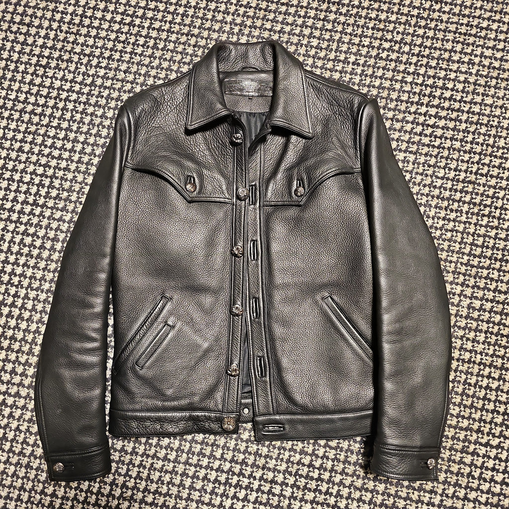 CHROME HEARTS CLASSIC JEAN レザージャケット｜S — image 1