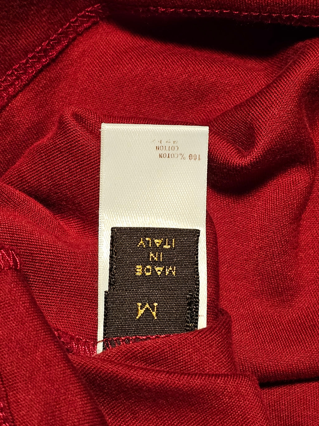 LOUIS VUITTON ダミエポケット Tシャツ ワインレッド｜M — image 3