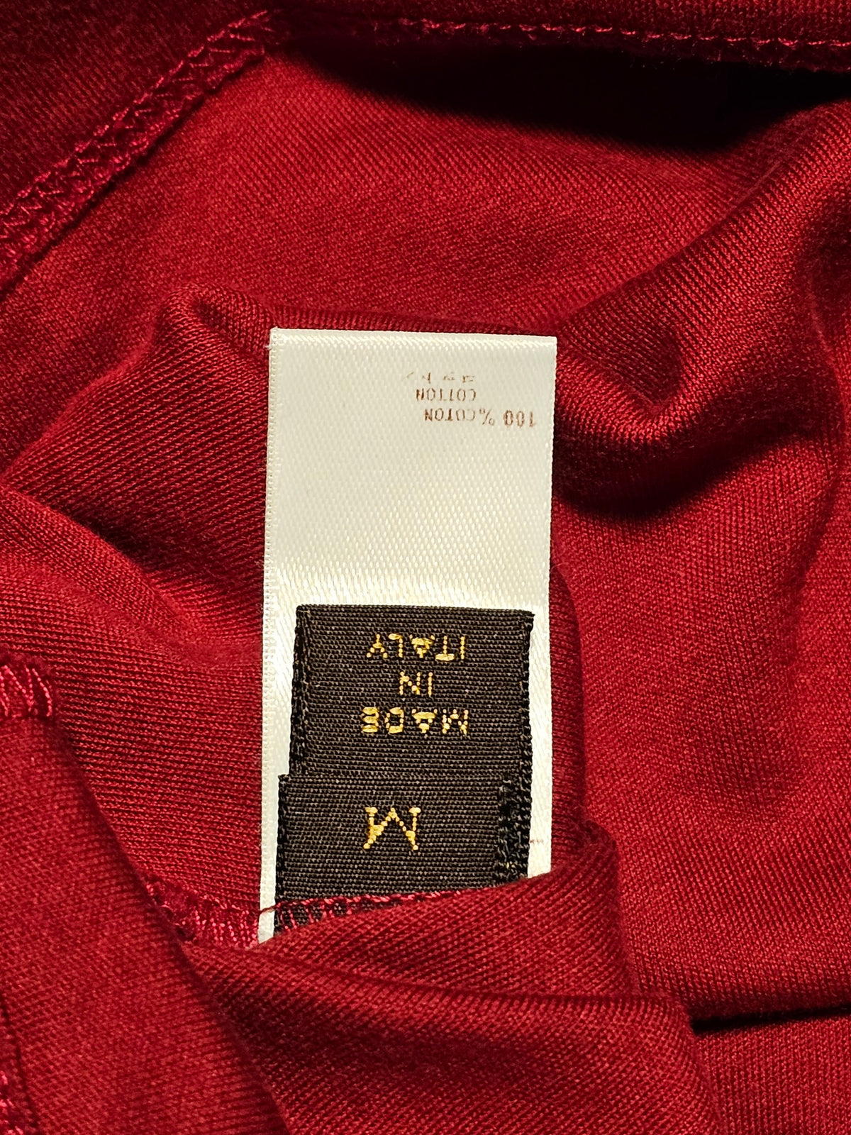 LOUIS VUITTON ダミエポケット Tシャツ ワインレッド｜M — image 3