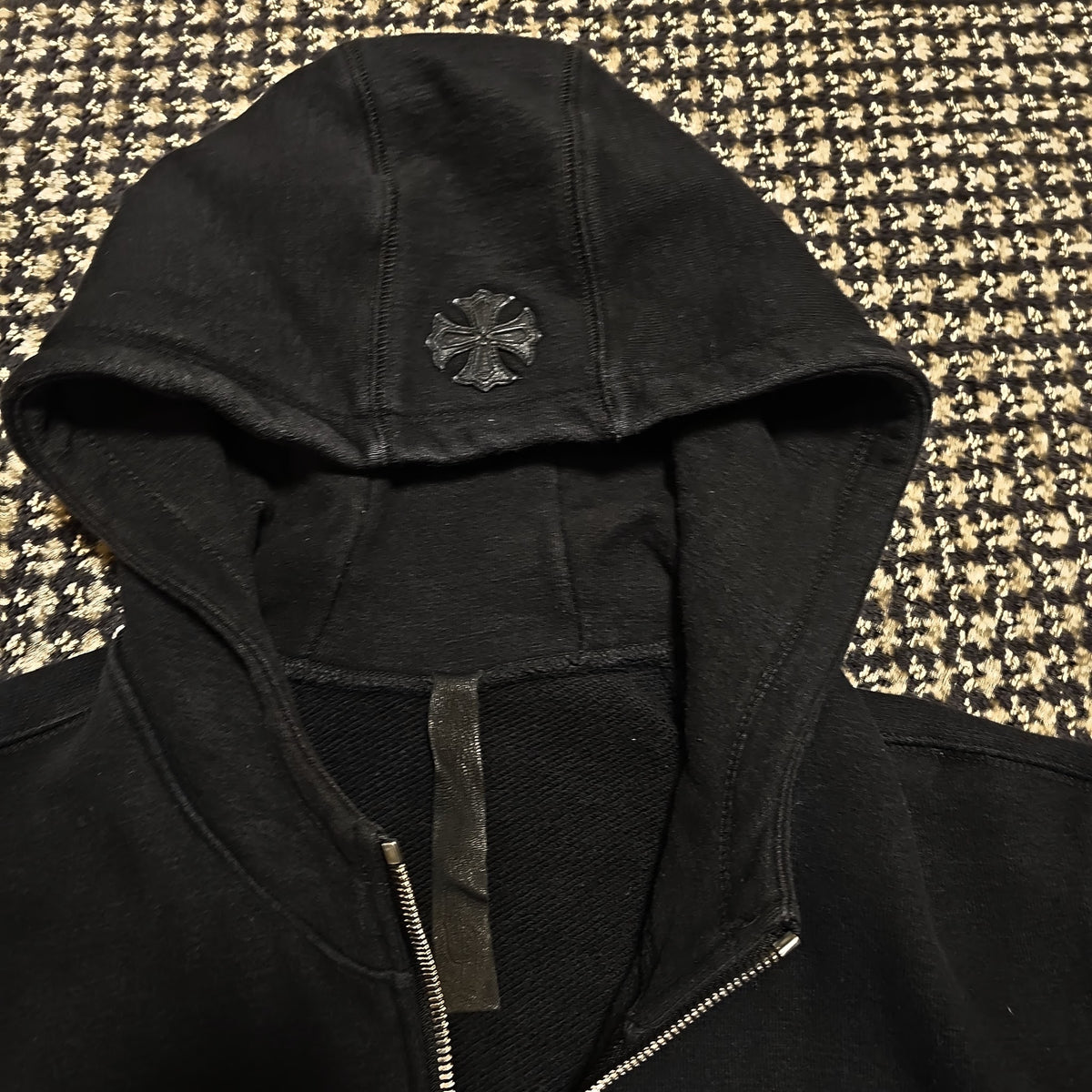 CHROME HEARTS Y NOT レザーパッチ ジップパーカー｜L — image 7