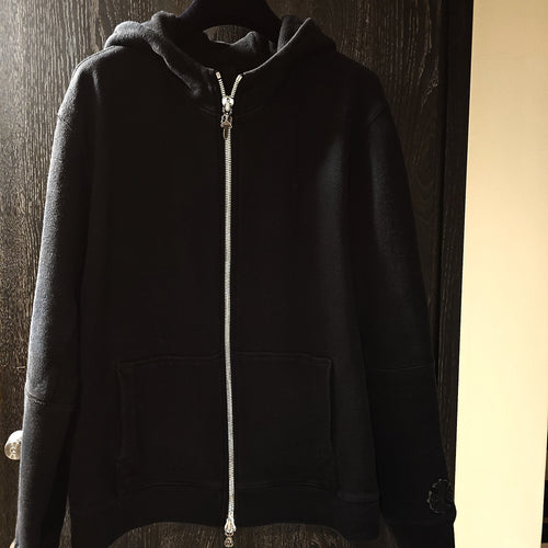 CHROME HEARTS Y NOT レザーパッチ ジップパーカー｜L — image 1