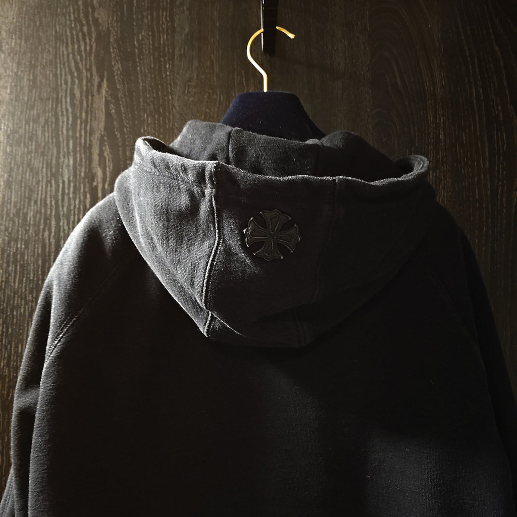 CHROME HEARTS Y NOT レザーパッチ ジップパーカー｜L — image 3