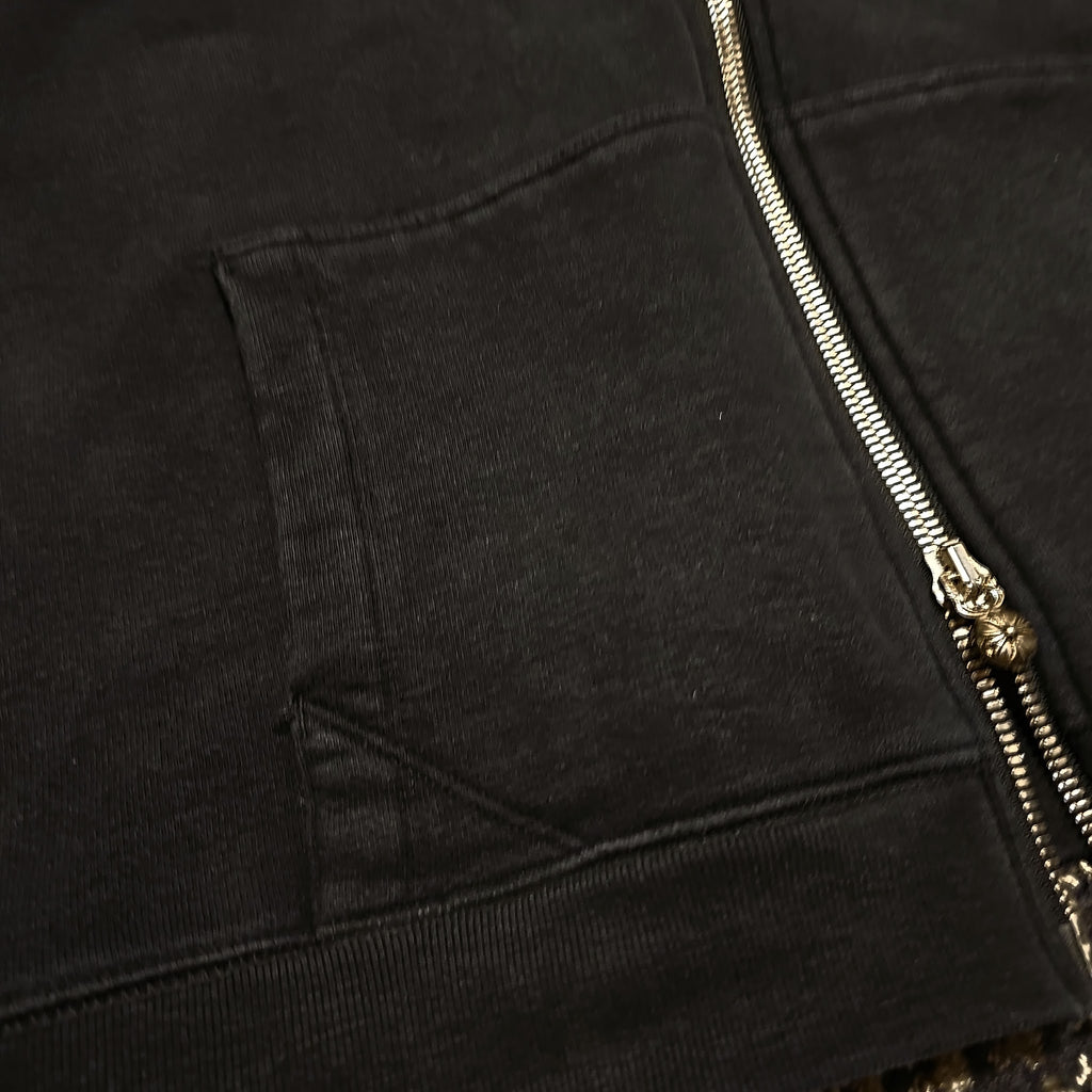 CHROME HEARTS Y NOT レザーパッチ ジップパーカー｜L — image 8